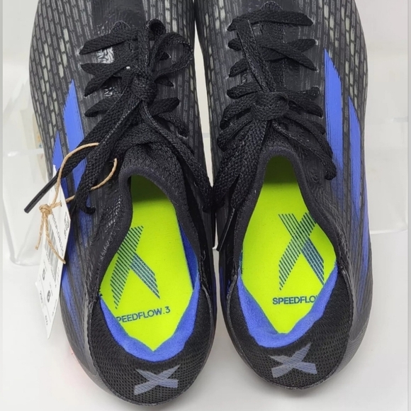 Adidas X SpeedFlow.3 FG Low Mens Soccer Cleats Black Blue FY3296 Size 5 New - Picture 12 of 12
